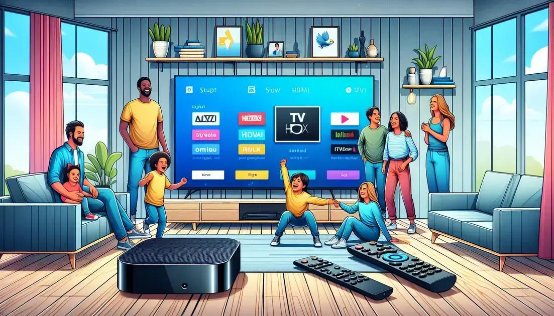 Instalação simples via HDMI e configuração de rede. Instalação simples via HDMI e configuração de rede.